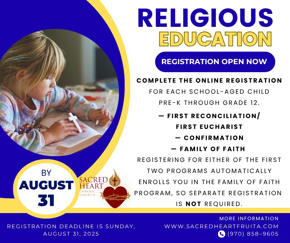 Sacred - Get your kiddos registered! Online registration is open https ...
