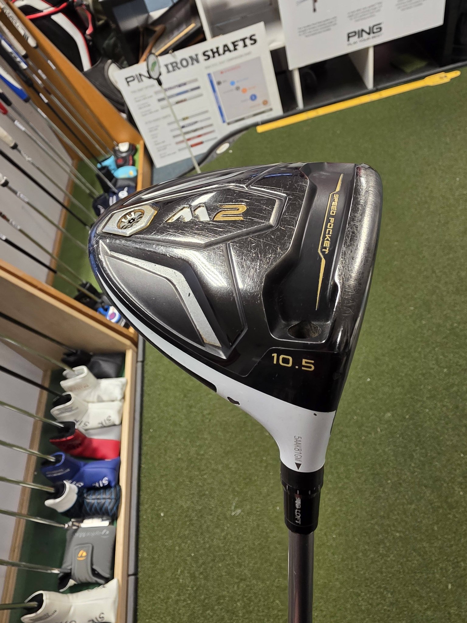 Taylormade M2 Driver 10.5 deg with kurokage stiff flex shaft with 