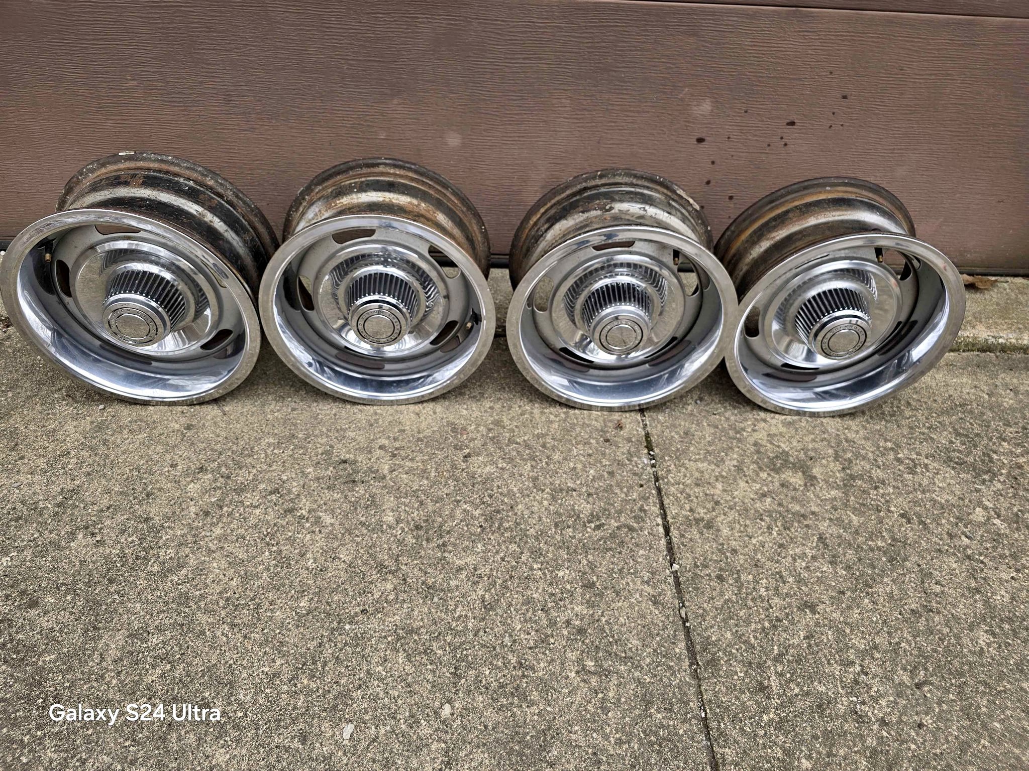 Nice set of 4 14x7 Chevy rally wheels YJ code Camaro Nova - Car Wheels ...