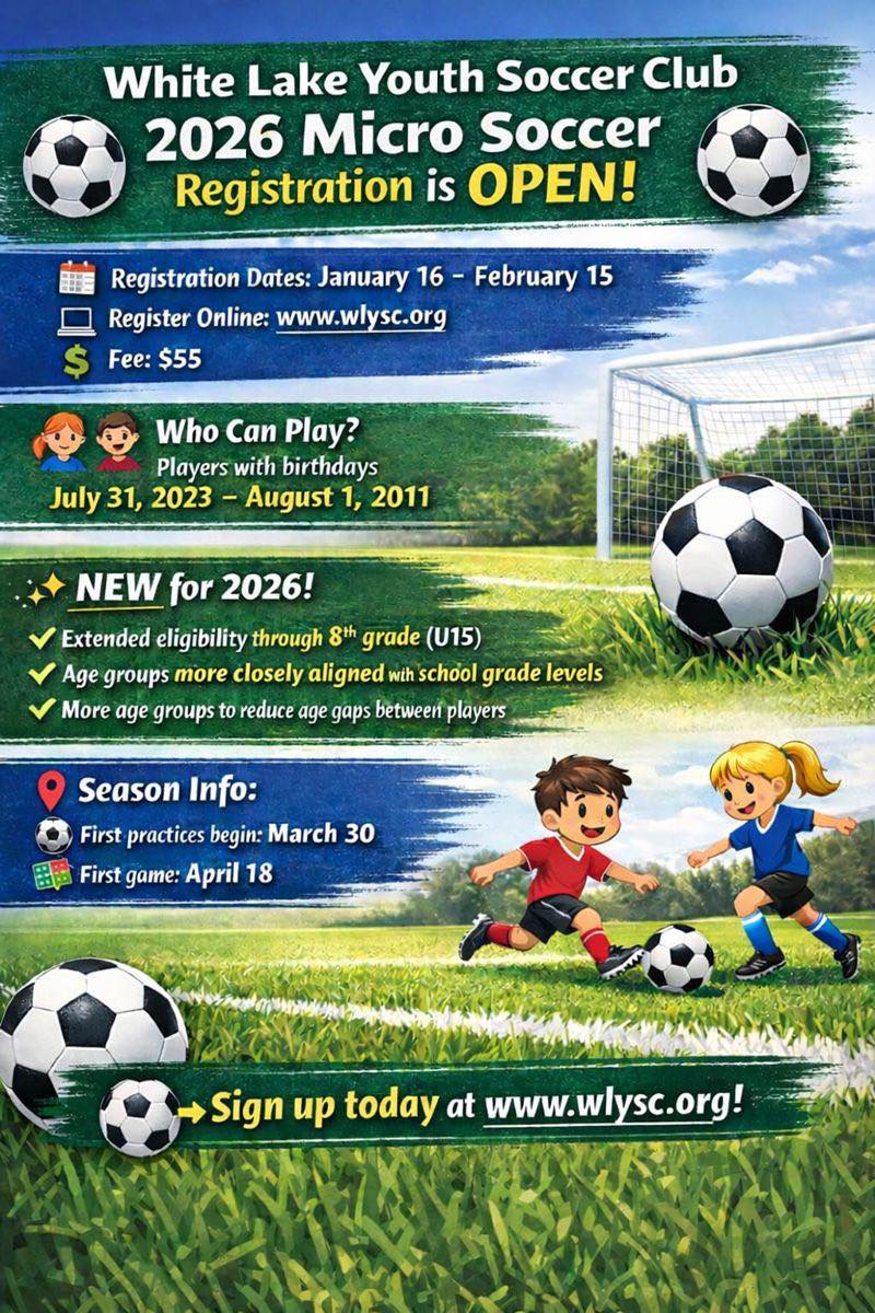 White - 📣 Spring 2026 soccer registration is now open! ⚽️ Eligibility ...