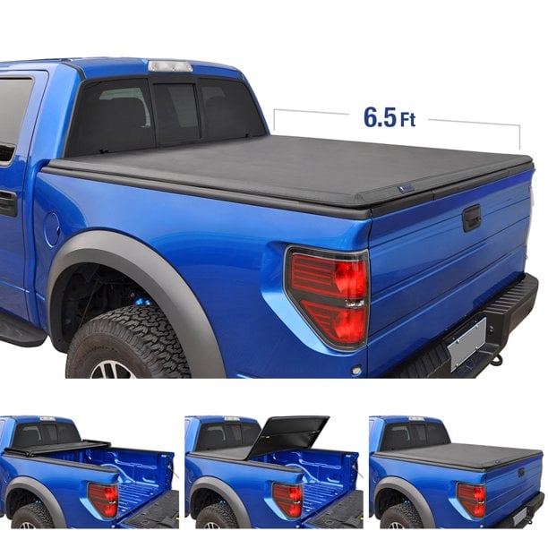 Locking Soft Roll Up Tonneau Cover For 2004-2014 Ford F-150 6.5ft (78") Bed - Autostarforus