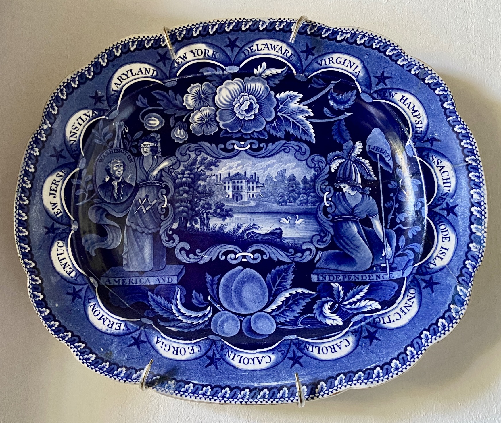 Transferware - Shown is a 16.75 inch platter from the States Series. It ...