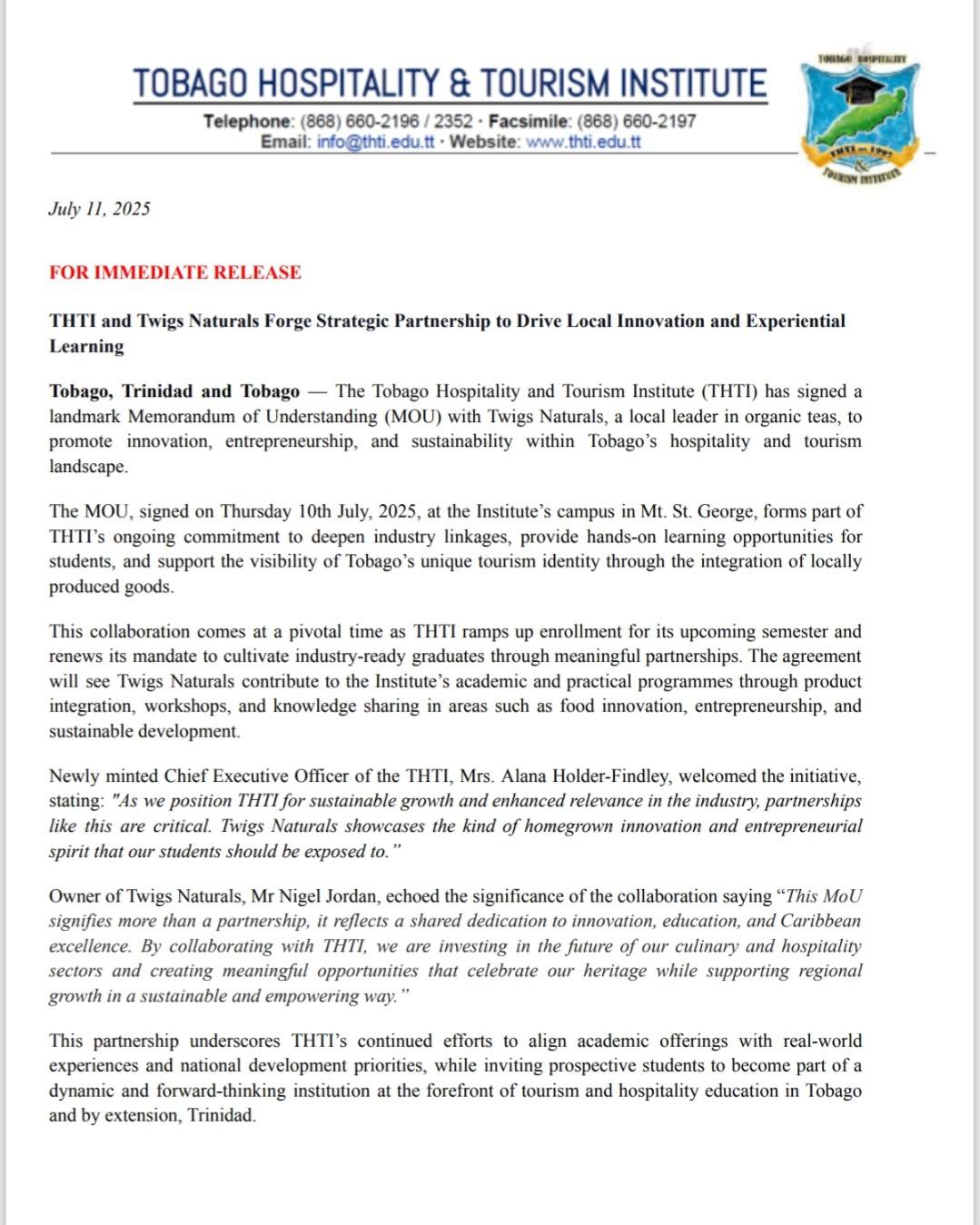 Tobago Hospitality and Tourism Institute - One of the most rewarding ...