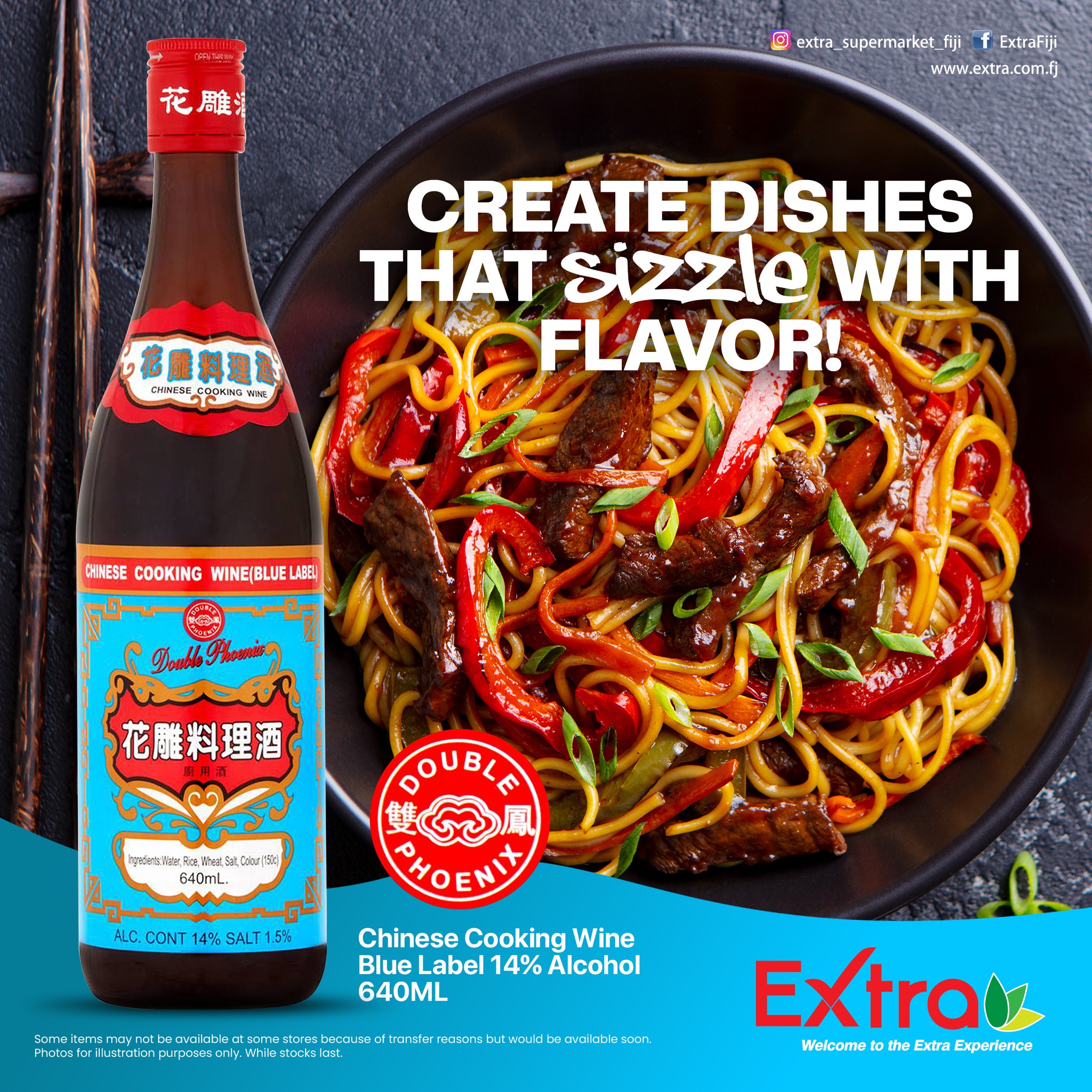 Double Phoenix Blue Label Chinese Cooking Wine 640ml - $6.75each.