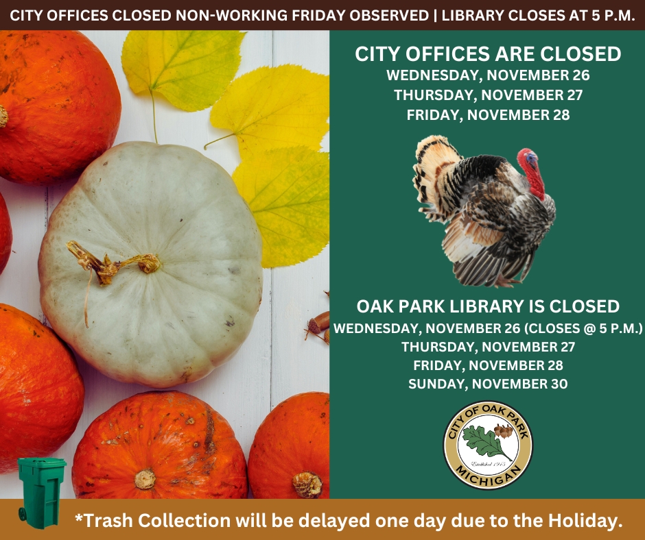 Here's a reminder this week City... - City of Oak Park | Facebook