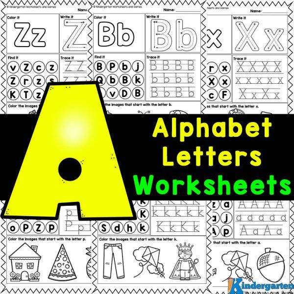 123 - FREE Alphabet Letters Worksheets for Kindergarten https://www ...