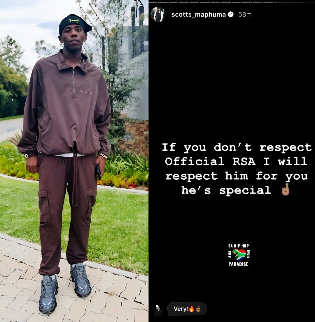 SA - Scotts Maphuma gives Officixl RSA his flowers 💐 | Facebook
