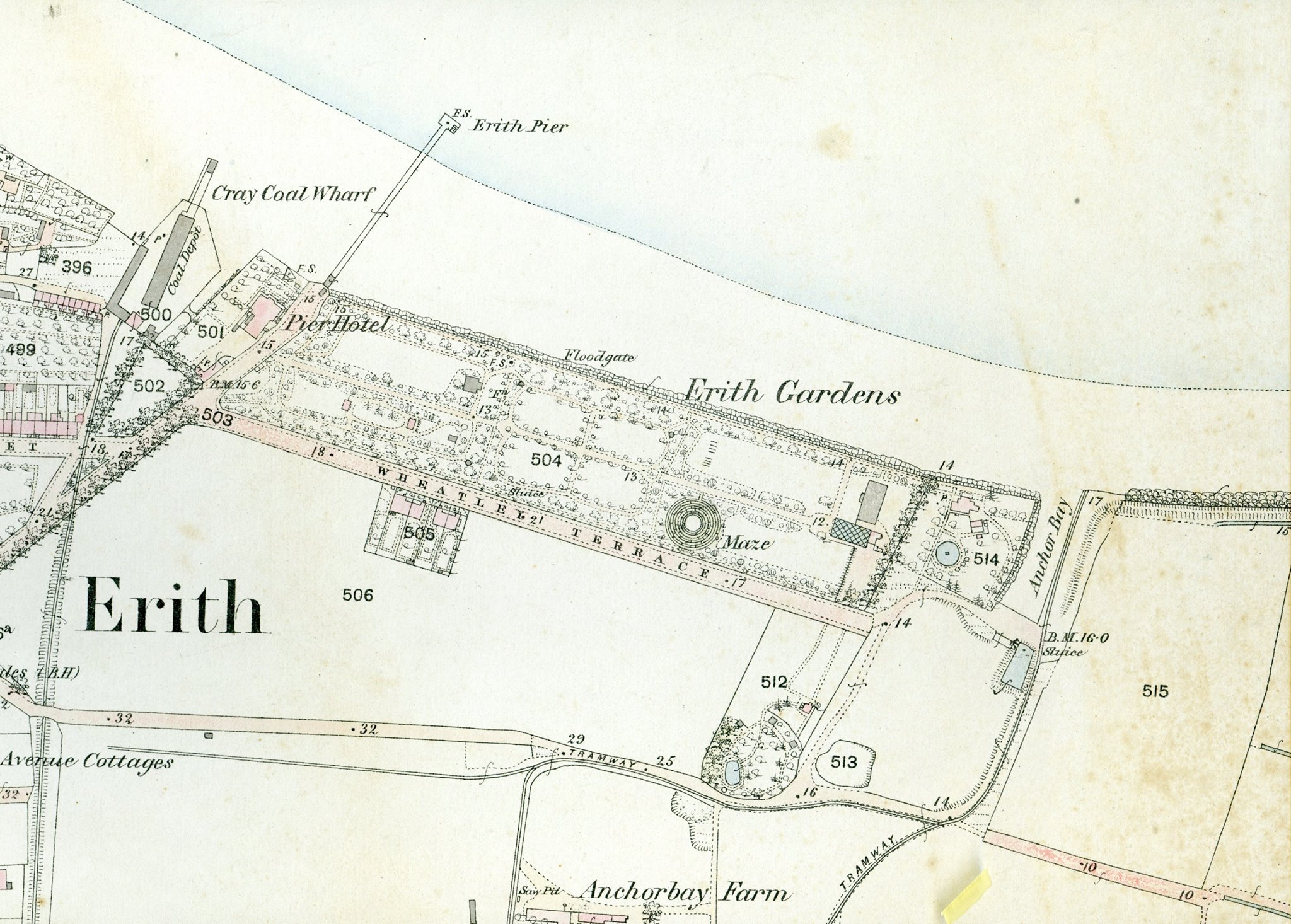 Bexley - The original Erith Gardens as depicted on the OS map of 1865 ...