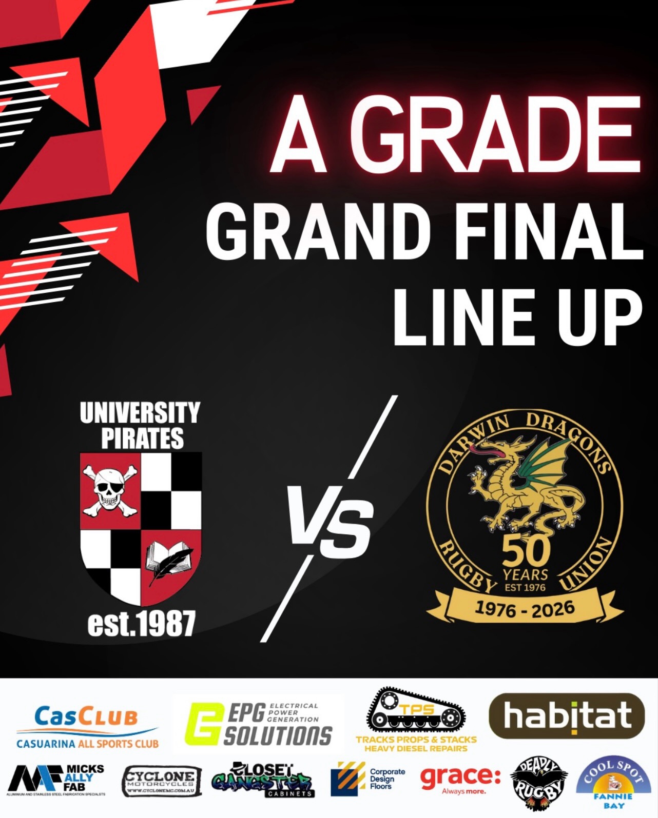 A GRADE... - University Pirates Rugby Union Football Club Inc | Facebook