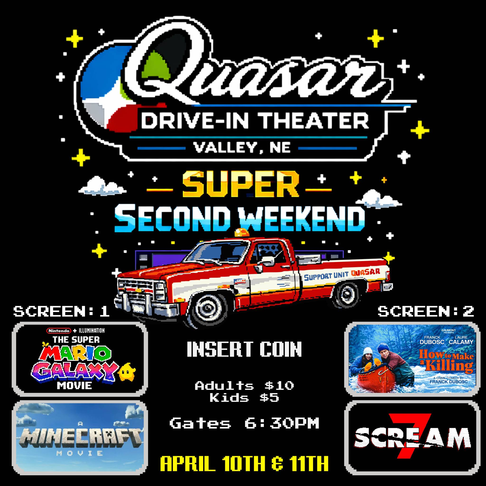 Level-Up your movie experience a... - Quasar Drive-In Theater | Facebook