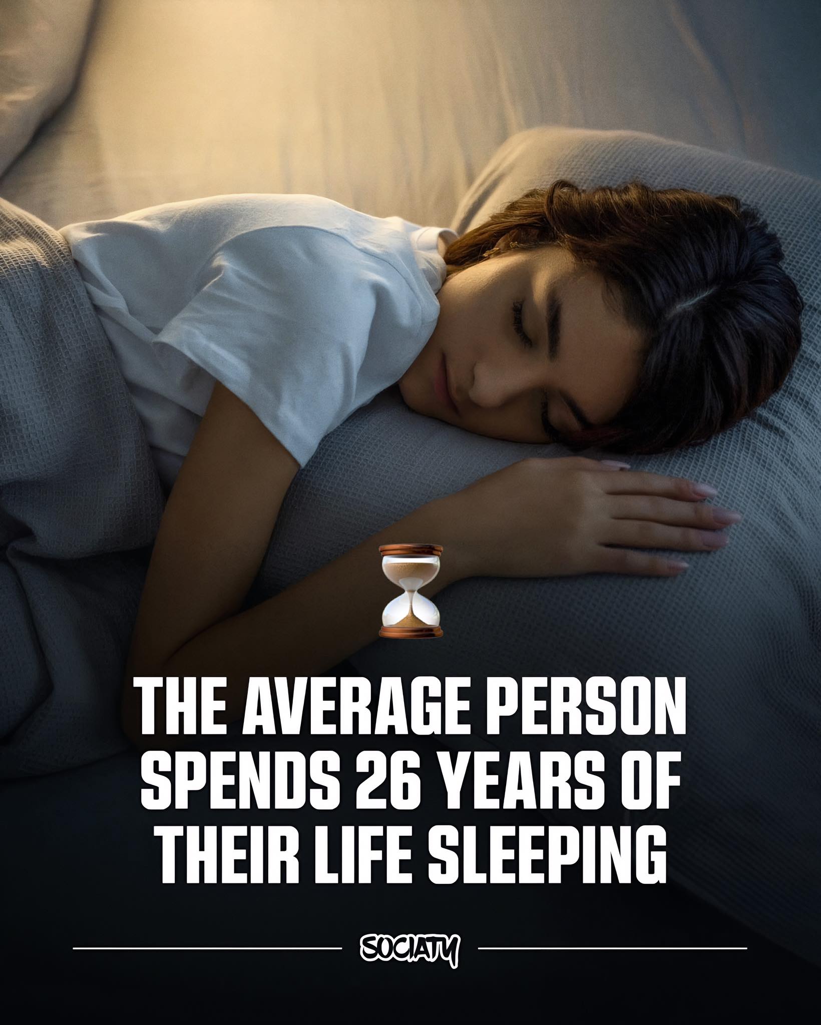 What is the total number of years spent sleeping in a lifetime of