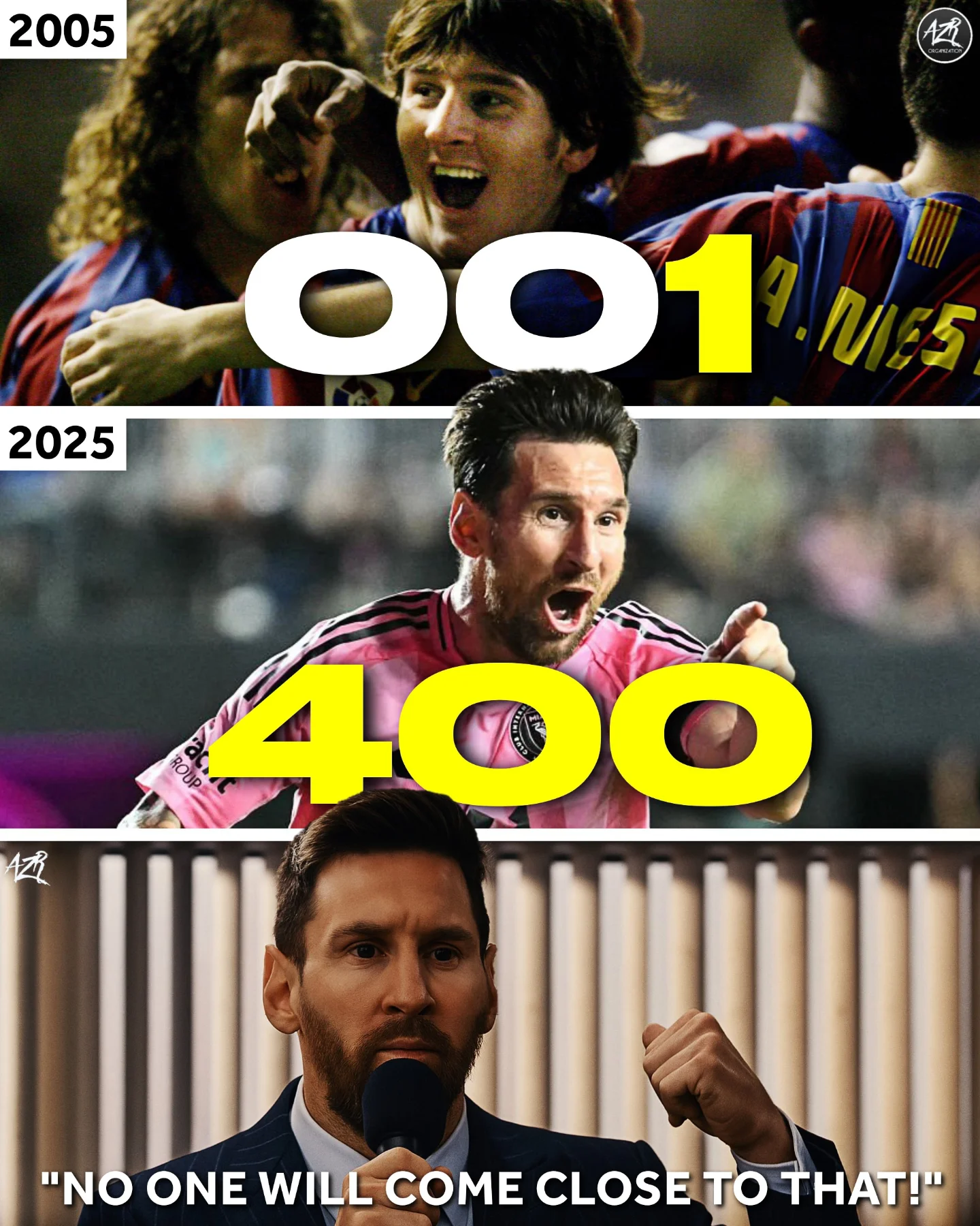 AZR - 🚨 Lionel Messi has officially become the FIRST PLAYER in Modern ...