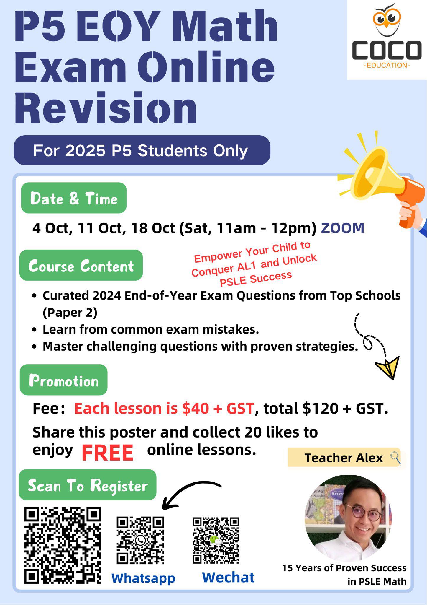 COCO Education - 🎯 P5 Math EOY Revision (Online)! Conquer... | Facebook