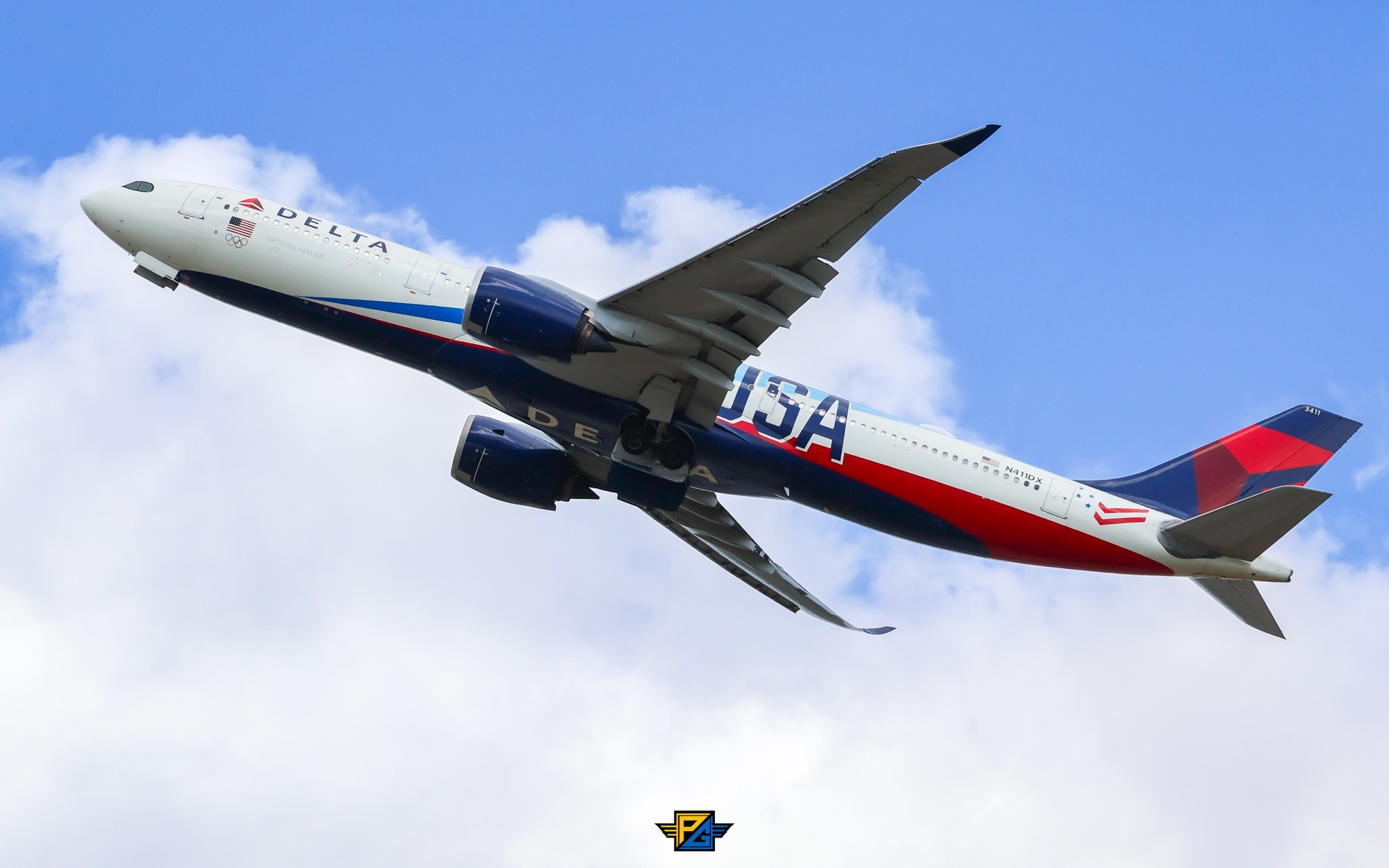 Delta Air Lines' A330-900neo (N411DX) with Team USA Livery is