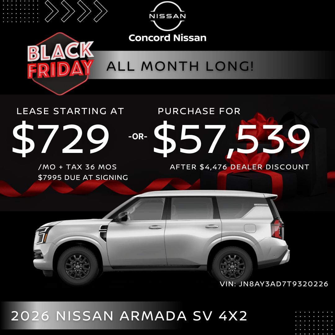 Concord Nissan - 🔥 The 2026 Nissan Armada SV 4X2 is ready... | Facebook