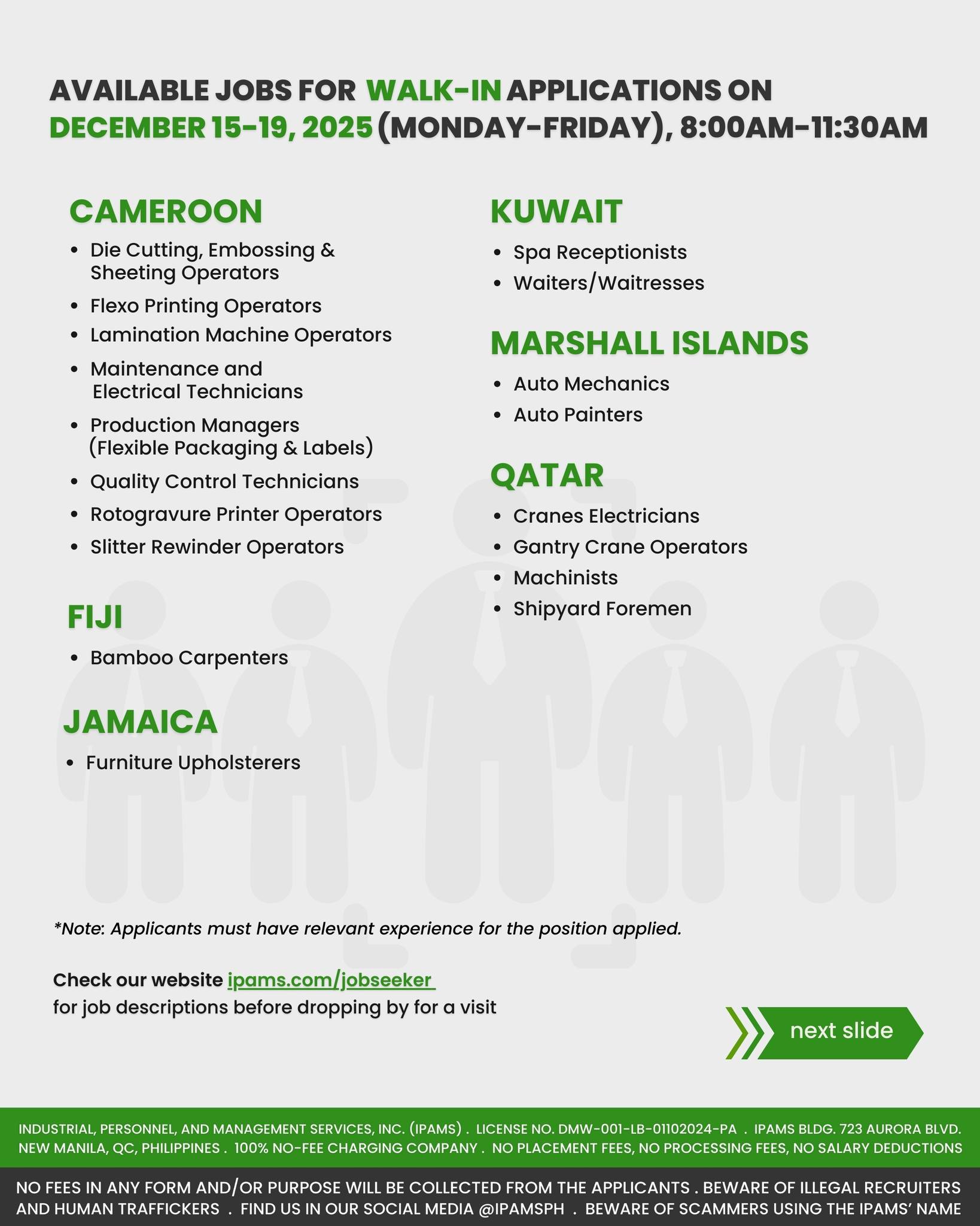 Industrial Personnel and Management Services, Inc. (IPAMS) - Get ready ...
