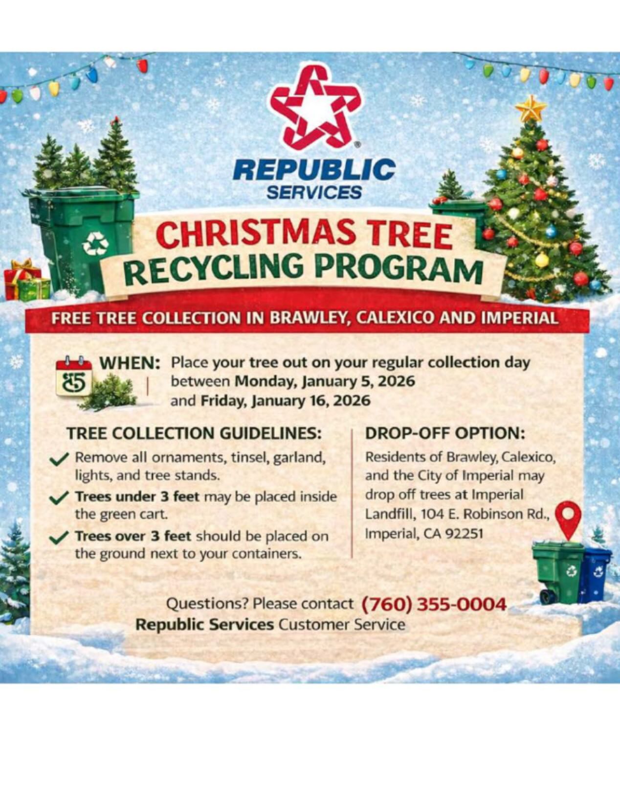 City - 🎄 Christmas Tree Recycling Program ♻️ Recycle your natural ...