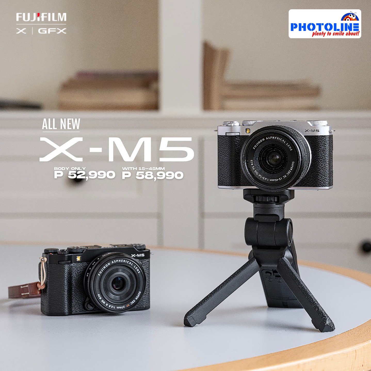 The Fujifilm X-M5 is currently the LIGHTEST model in the X-Series 