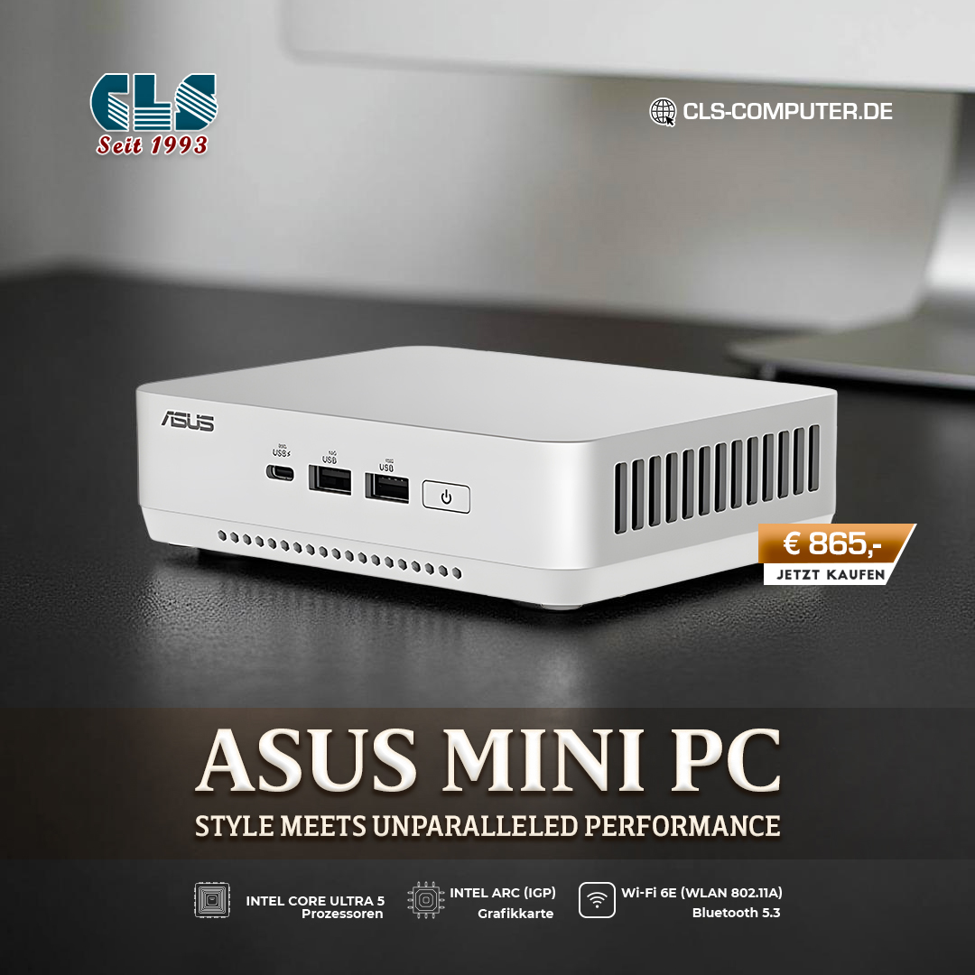 CLS - 🔊 Der ASUS Mini-PC von CLS‑Computer kombiniert einen Intel Core ...