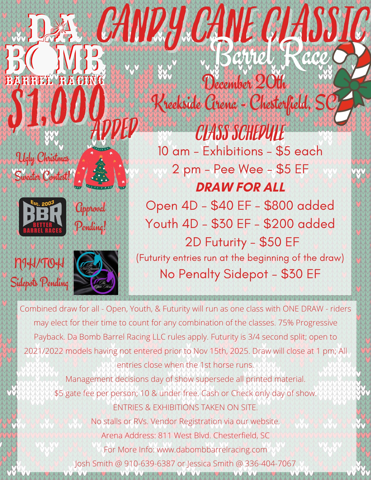 🎄 Candy Cane Classic Barrel... - Da Bomb Barrel Racing LLC | Facebook