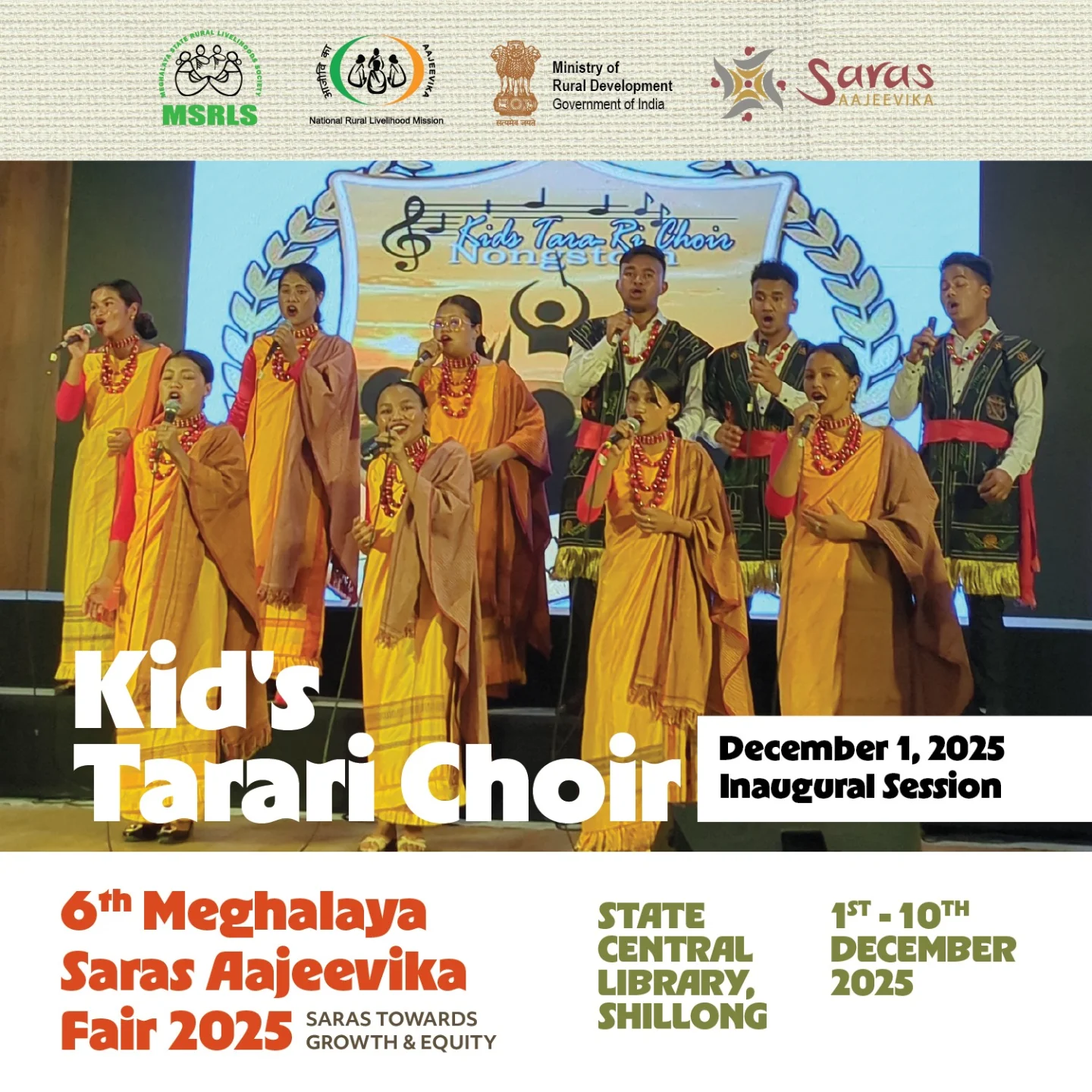Meghalaya - Catch the Kid’s Tarari Choir performing live on 1st ...