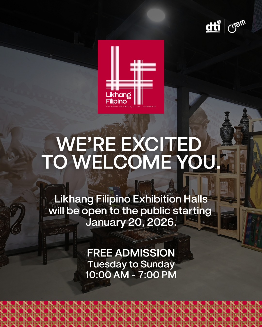 Center - Likhang Filipino opens Jan 20! Your new favorite weekend ...