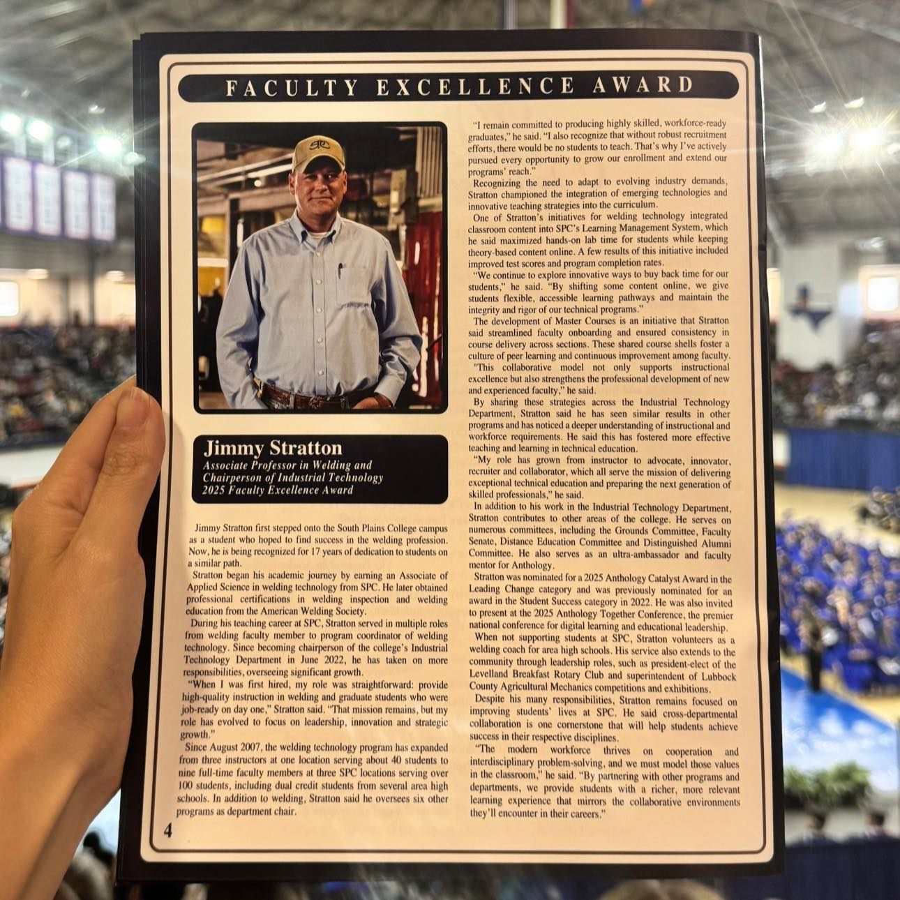 B&J - Congratulations to Jimmy Stratton for receiving the 2025 Faculty ...