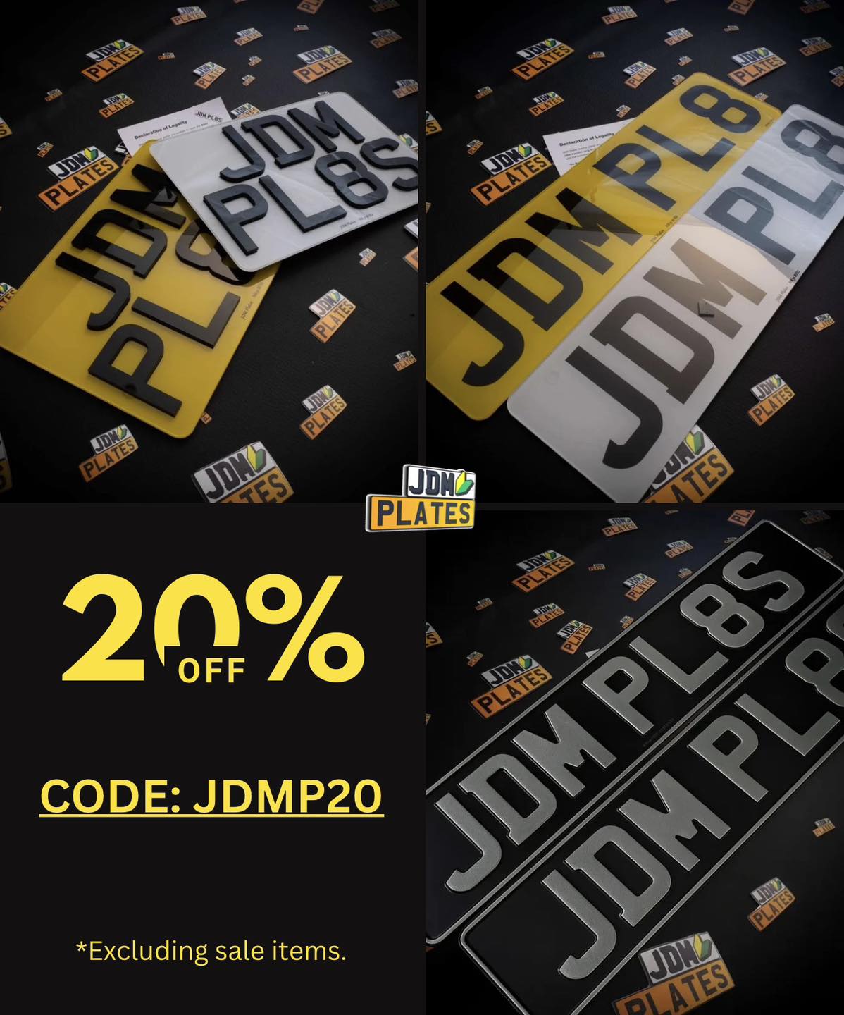 JDM Plates - 20% selected number plates using code JDMP20... | Facebook