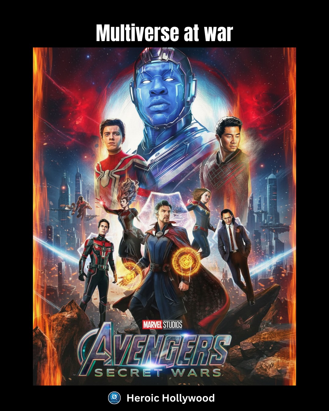 This Secret Wars poster unleashes pure chaos in the best possible way The colors, the characters, the scale everything collides into a multiversal showdown that feels bigger than anything the MCU