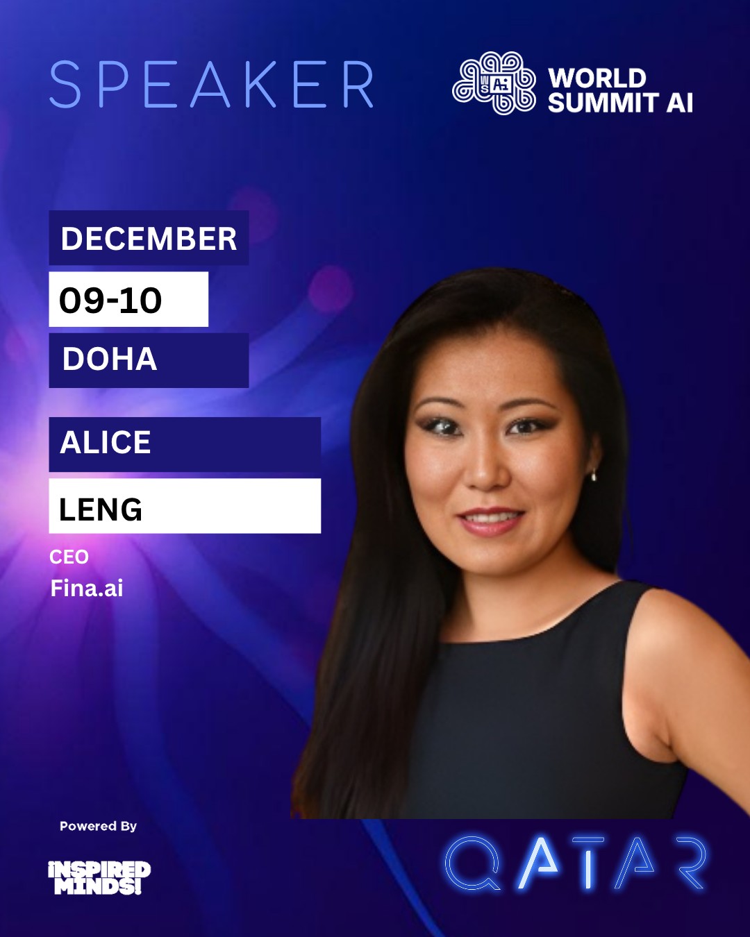 World - 📣 We’re thrilled to announce that Alice Leng, CEO of Fina. ai ...