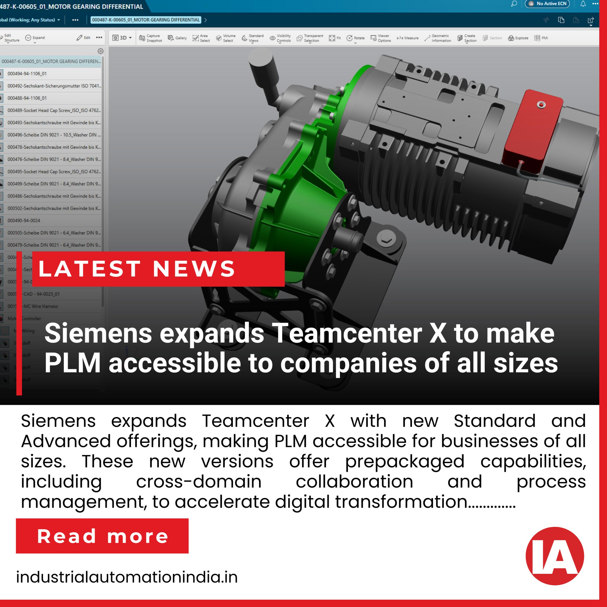 Industrial - 🚀 Siemens Unveils New Teamcenter X Offerings to ...