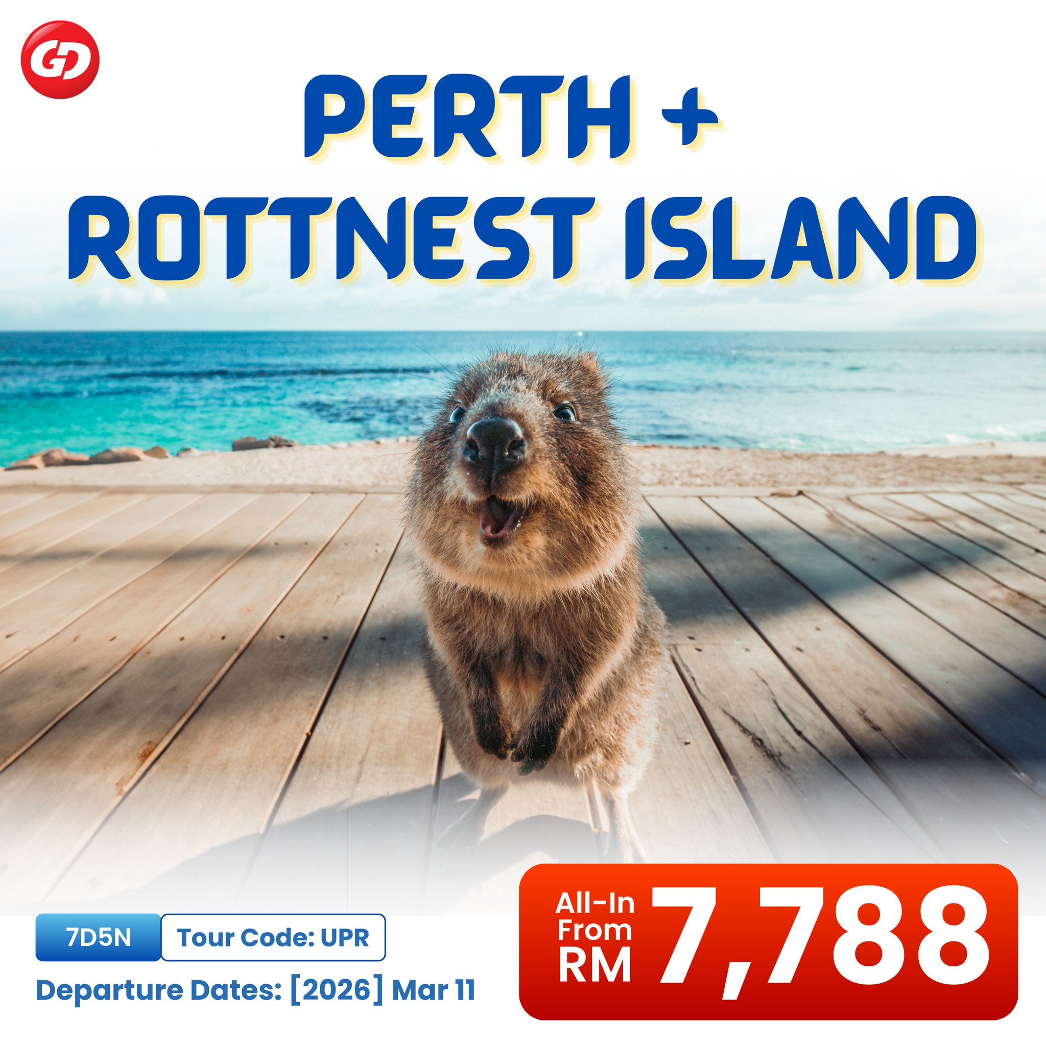 🌏 7D5N 🇦🇺 Perth + Rottnest Island... - Golden Destinations | Facebook
