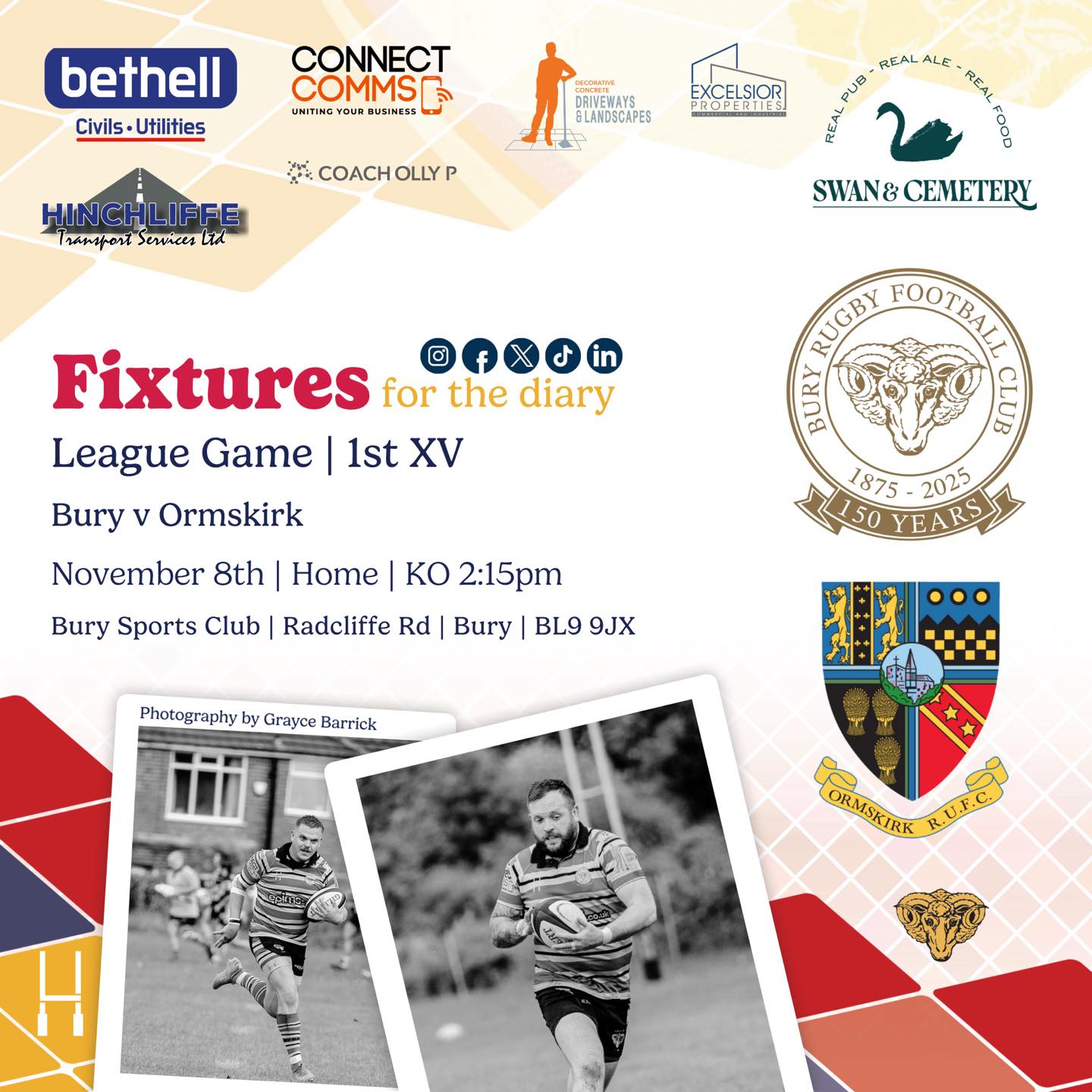 Bury RUFC - 📣 Fixtures 📣 What a weekend we’ve got in... | Facebook