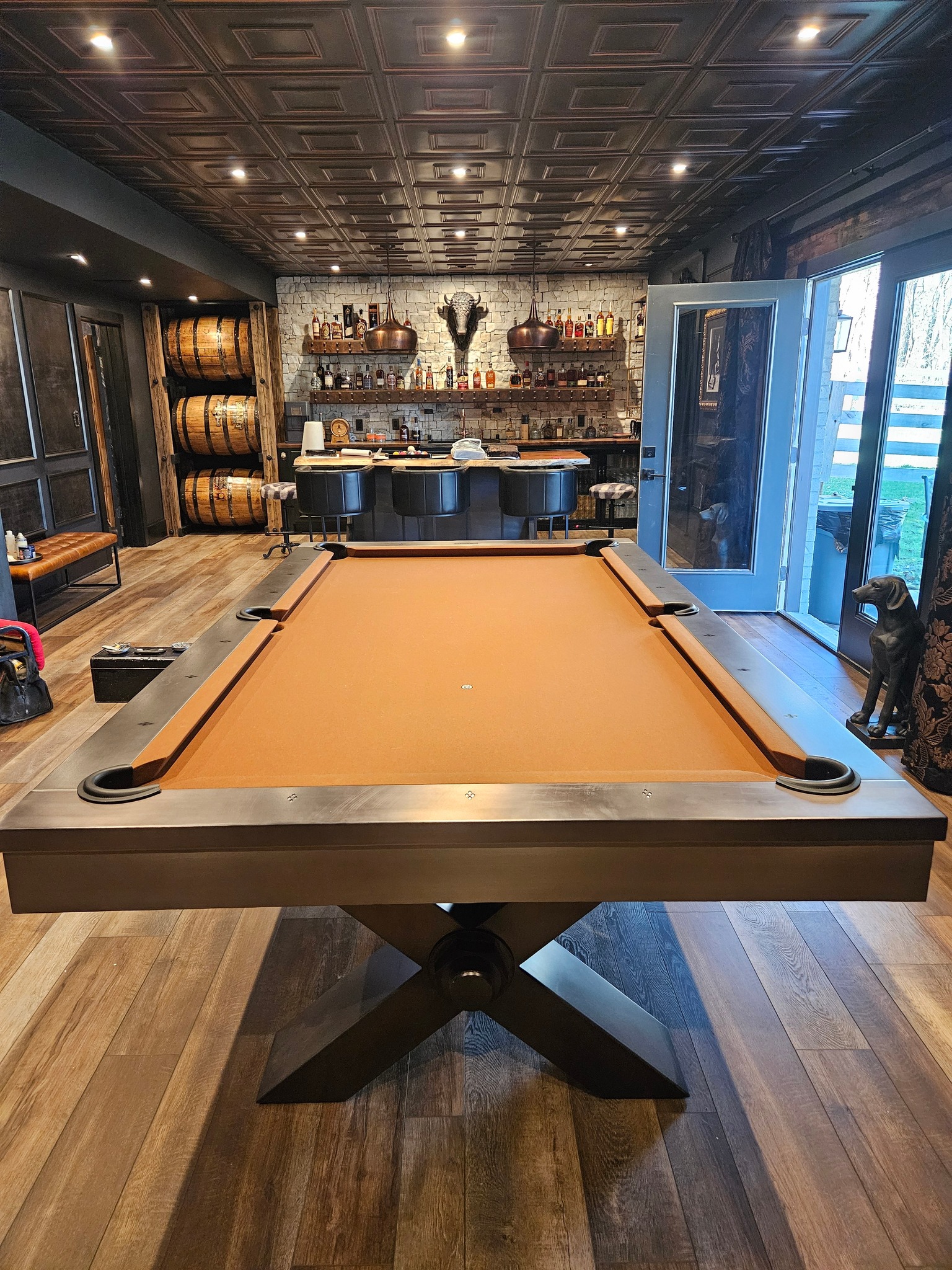 Precision - We installed this pool table using championship felt and ...