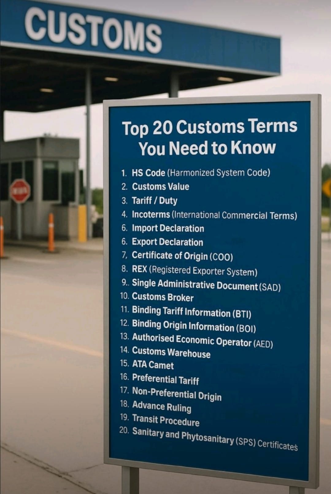 Trade - Customs Terms That Needs to Be Known | Facebook
