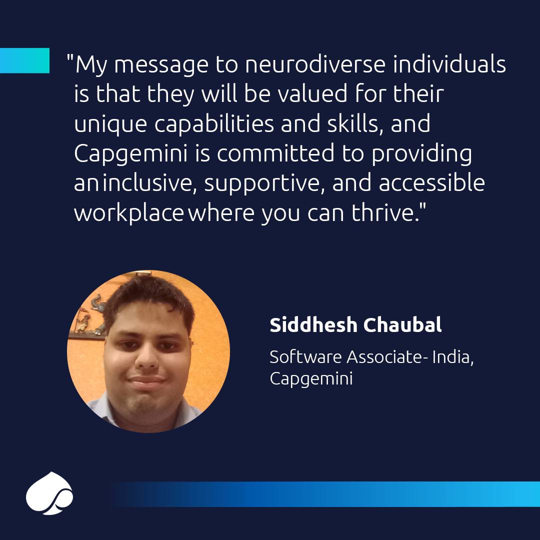 Capgemini - Siddhesh’s journey reflects what inclusion looks like when ...