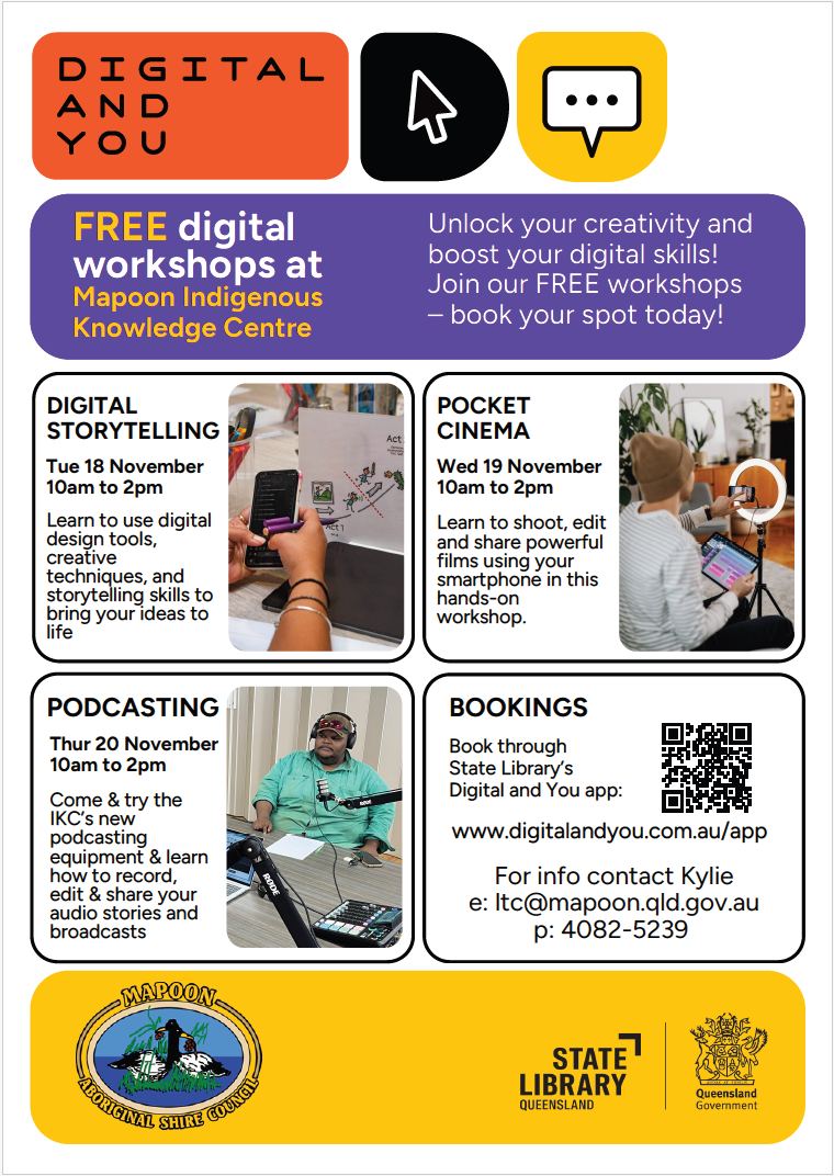 Mapoon - Registrations are now open for the following free digital ...