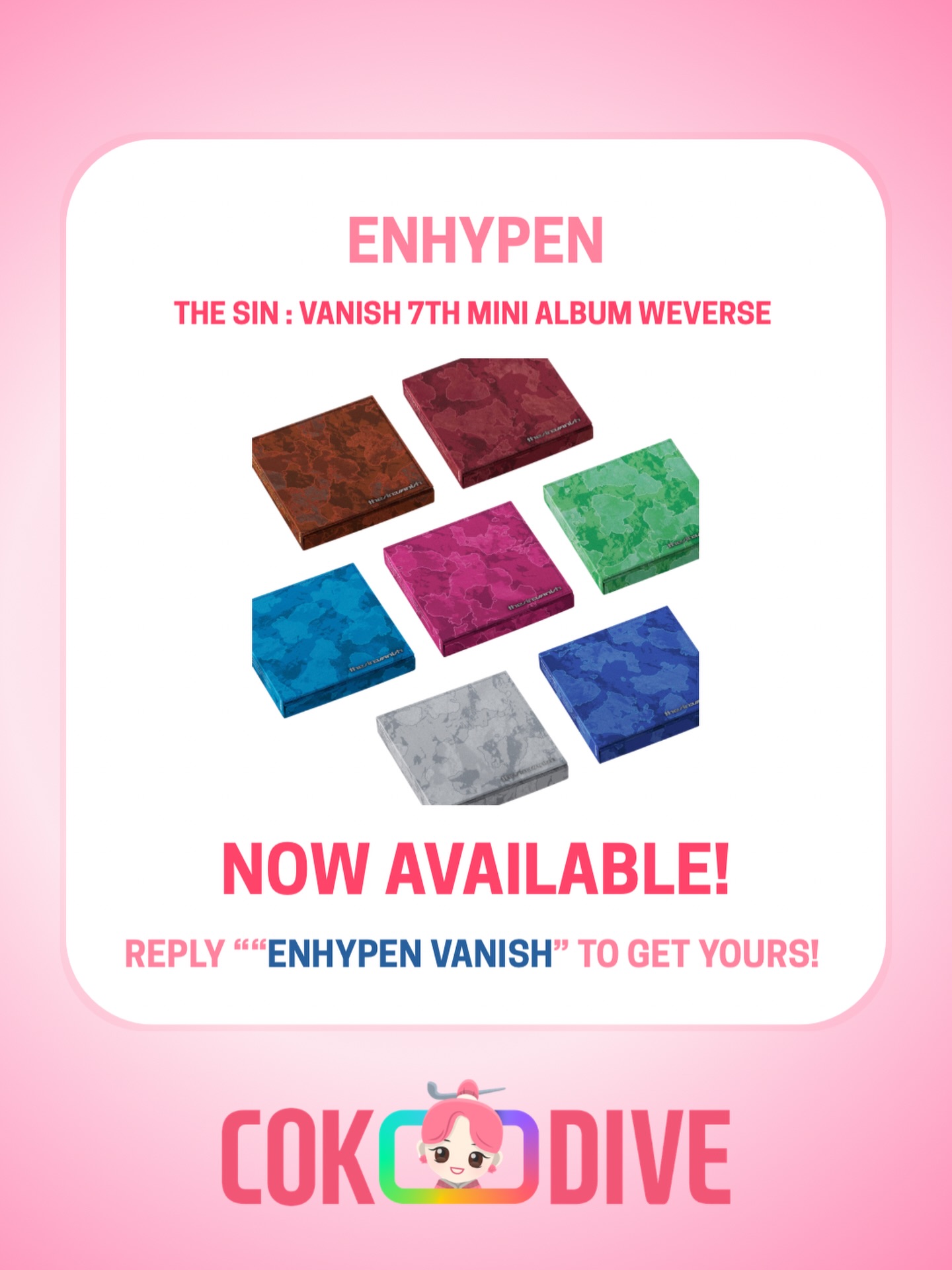 ENHYPEN THE SIN : VANISH - 7th Mini Album Weverse Gift Version is 