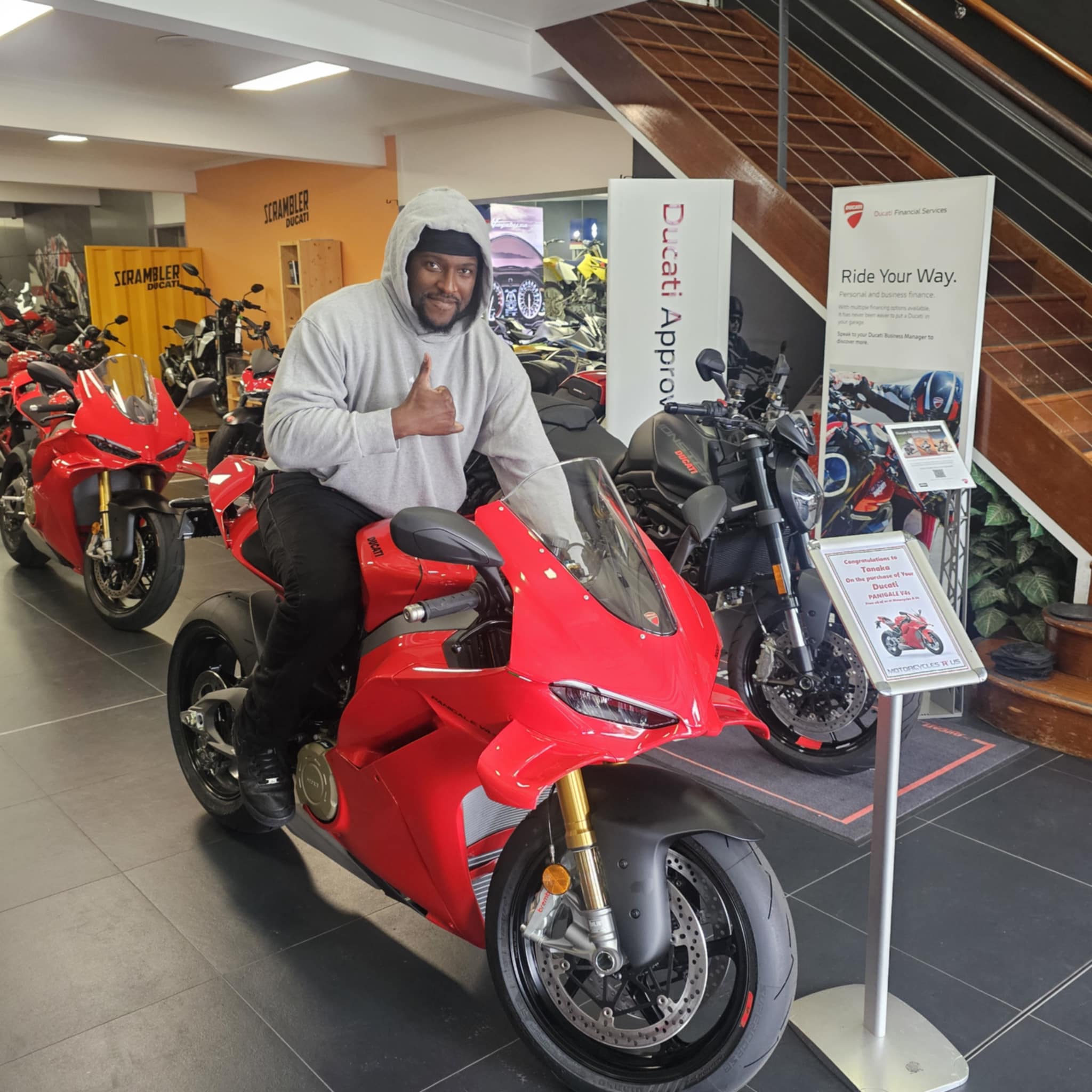 Welcome to the MRU Ducati family Tanaka, Enjoy the new Panigale