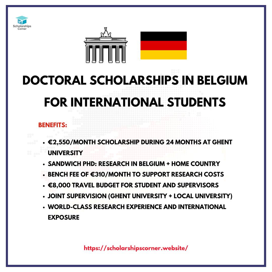 Scholarships - Doctoral Scholarships in Belgium for International ...