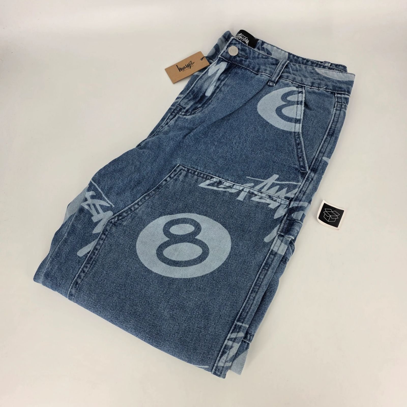 Stand out in style with these Stüssy 8 Ball Jeans in Blue 