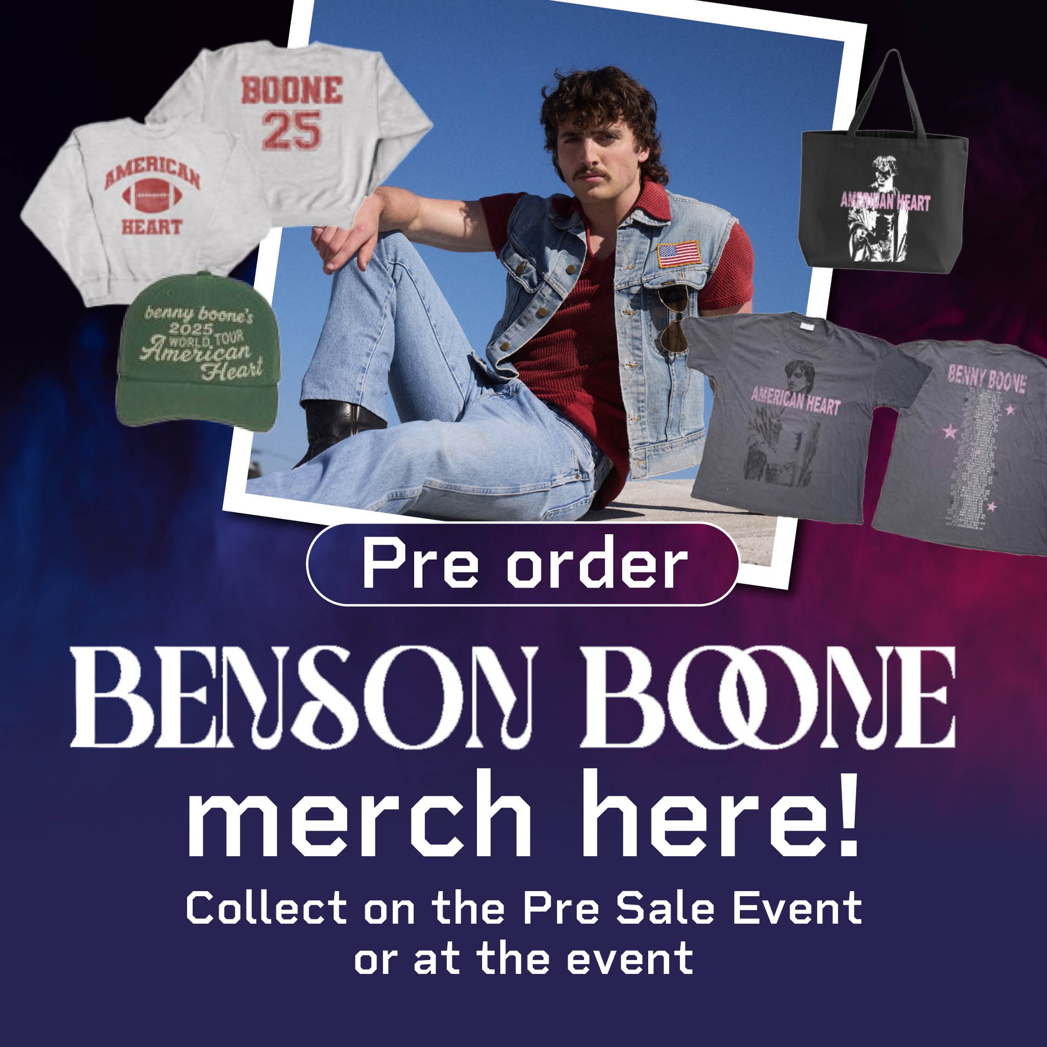 Utilita - Pre-orders for Benson Boone merch are now OPEN! You can order ...