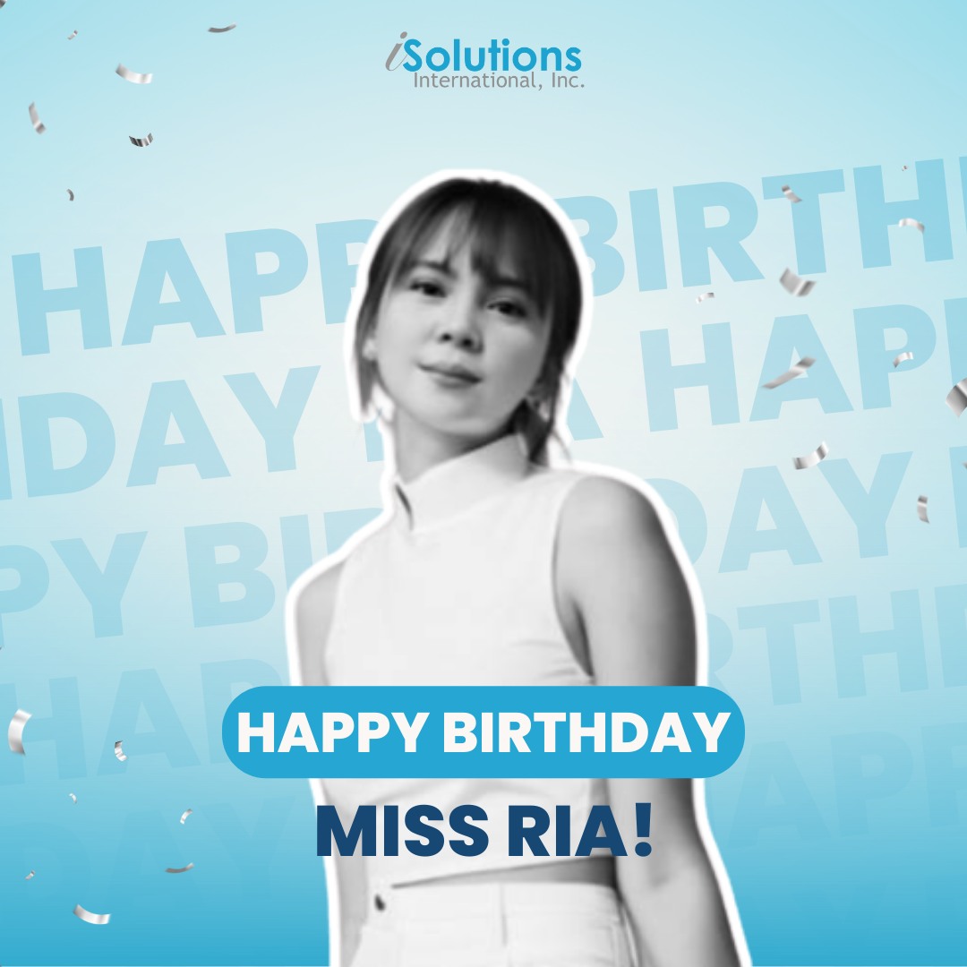 iSolutions - Happy Birthday to our AVP, Miss Ria! 🎉 Your leadership ...