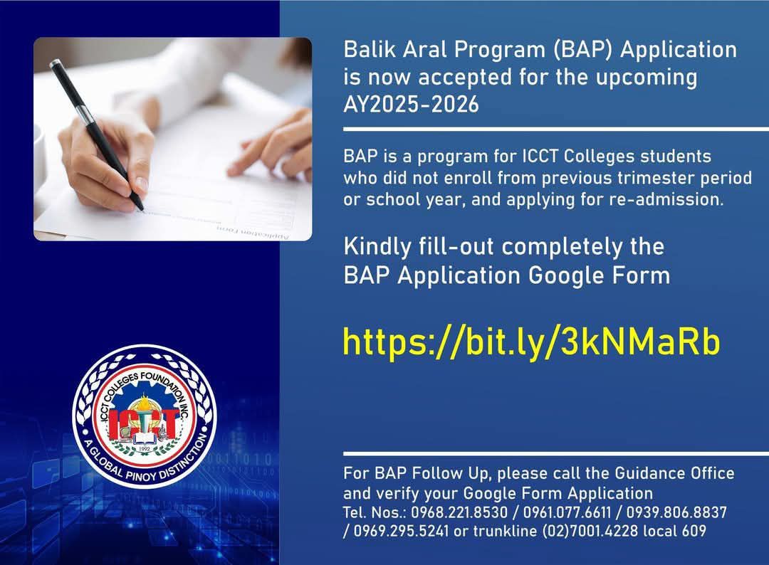 ICCT - ICCT Colleges – Balik-Aral Program (Re-Admissions) Guidelines ...
