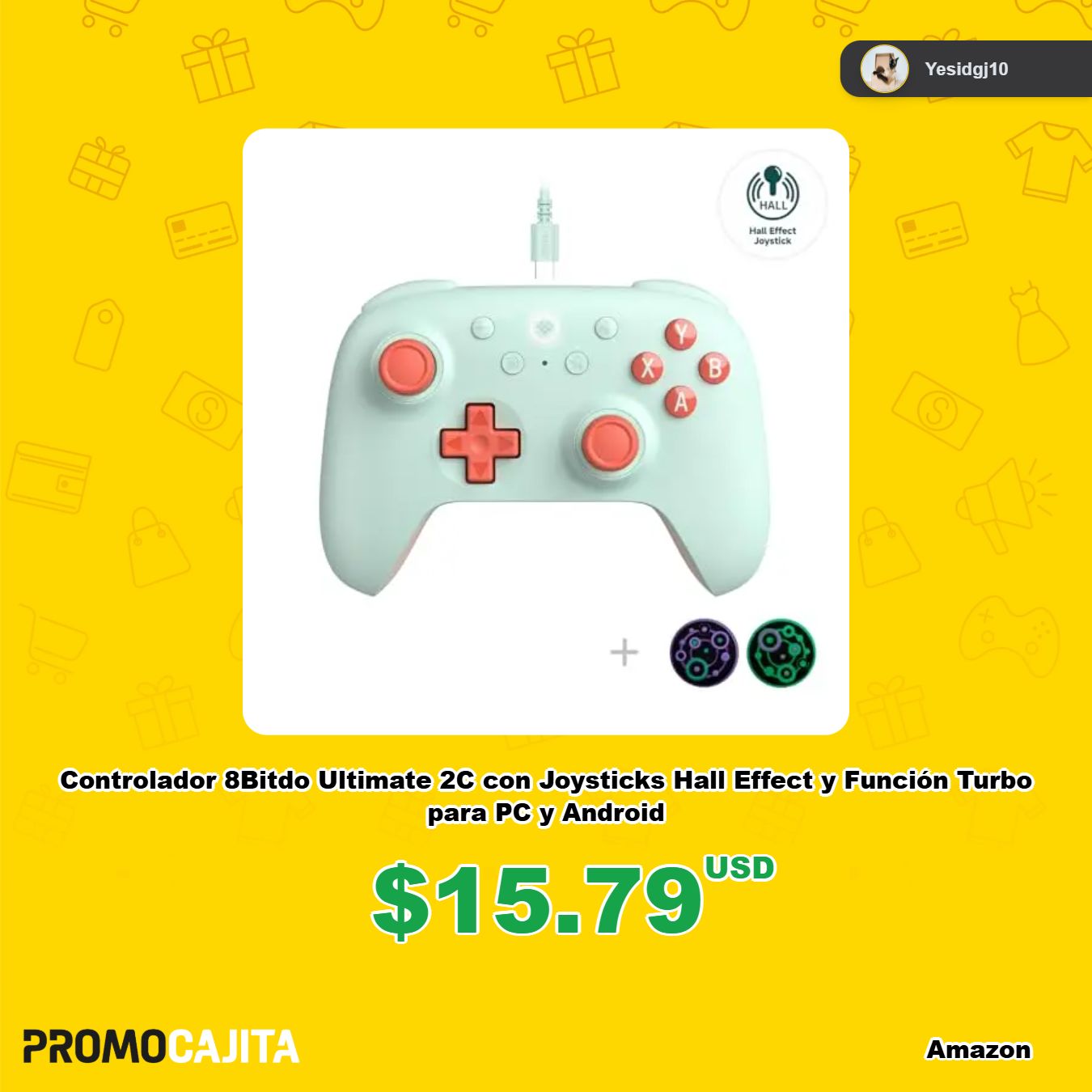 Promo - #control ⚡$15.79⚡Controlador 8Bitdo Ultimate 2C con Joysticks ...