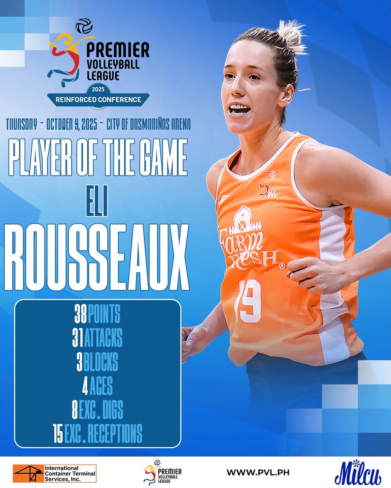 EXCEPTIONAL ELI! 🦊 ⚔️ : FARM... - Premier Volleyball League | Facebook