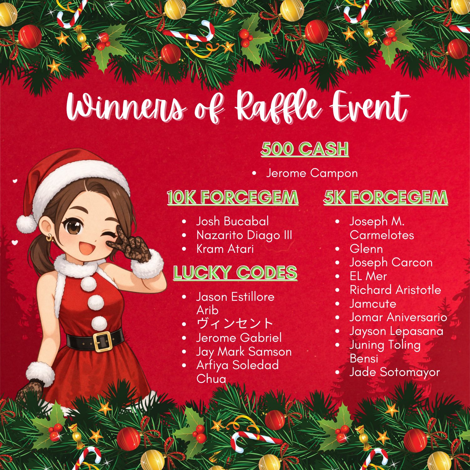 Yukí Playz - Congratulations to our raffle winners, and... | Facebook