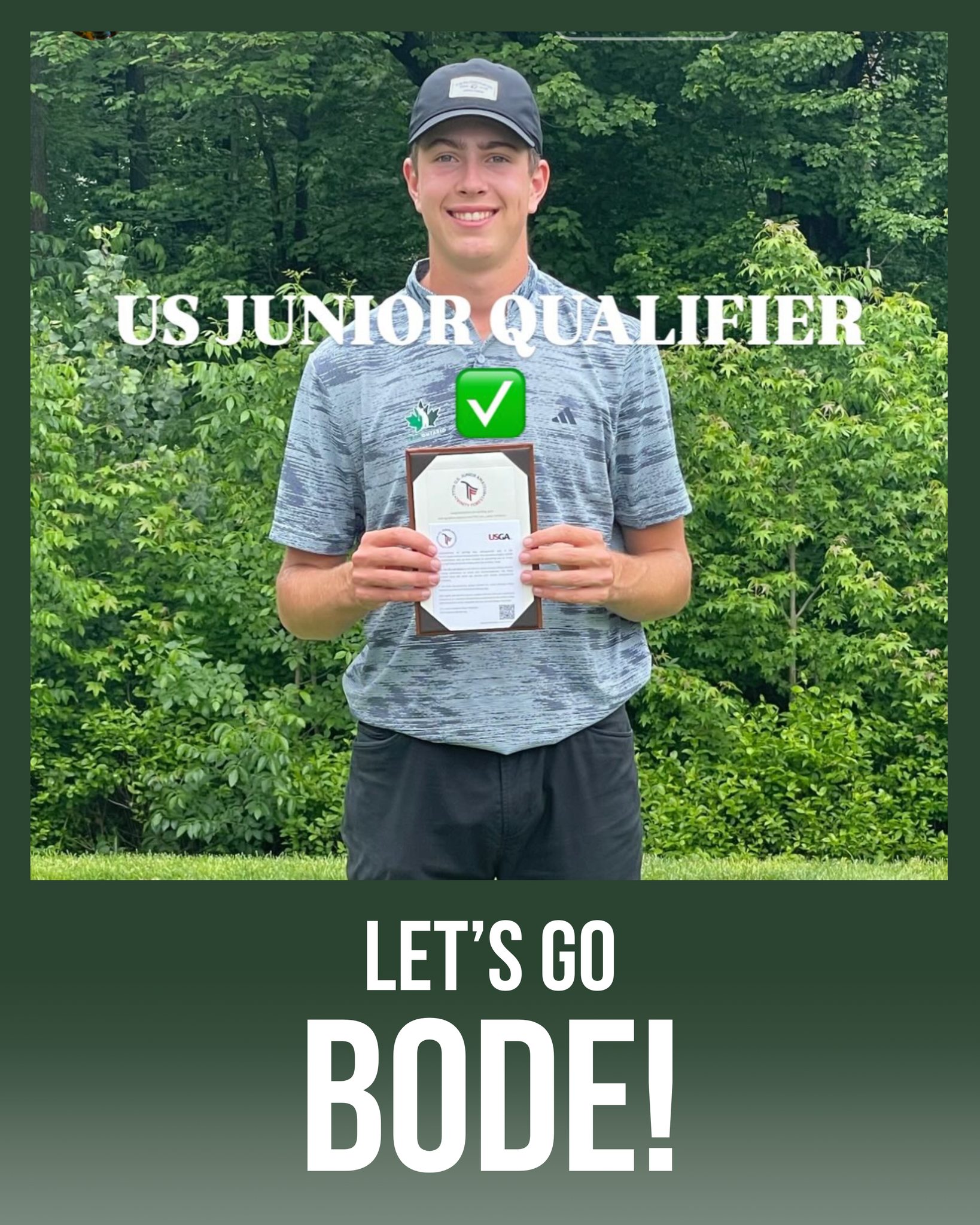 Cataraqui - More great news on Bode! 🏌 We’re proud to share that Bode ...