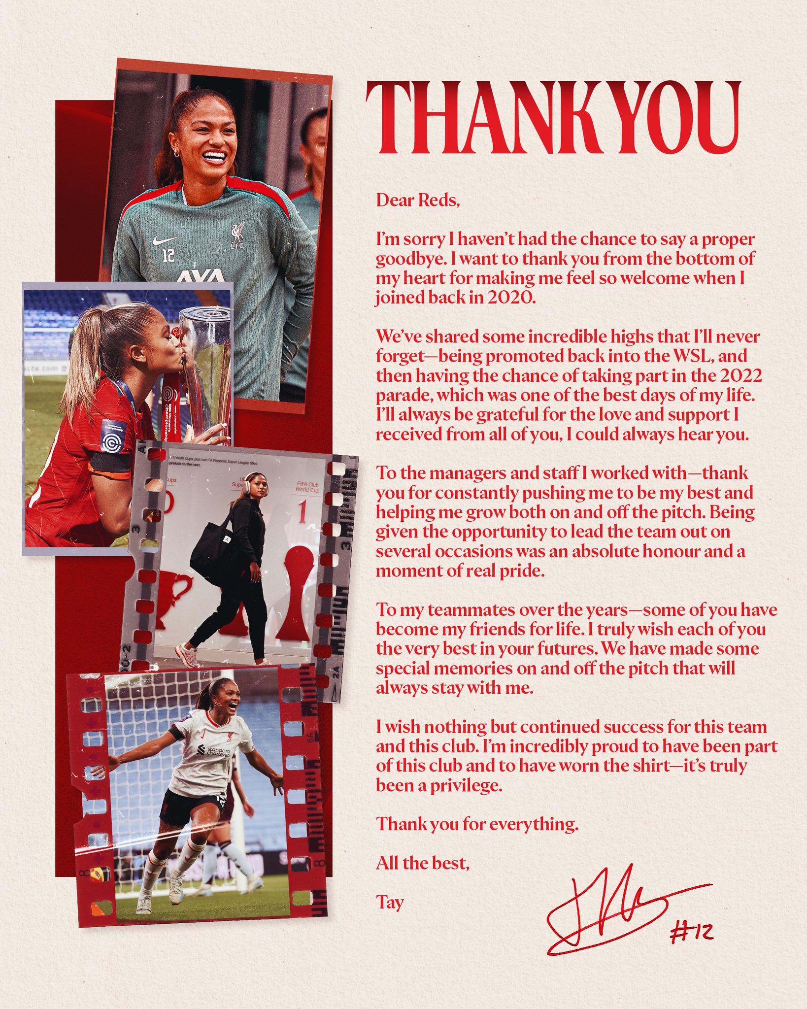 Liverpool - A message from Tay 💬 | Facebook