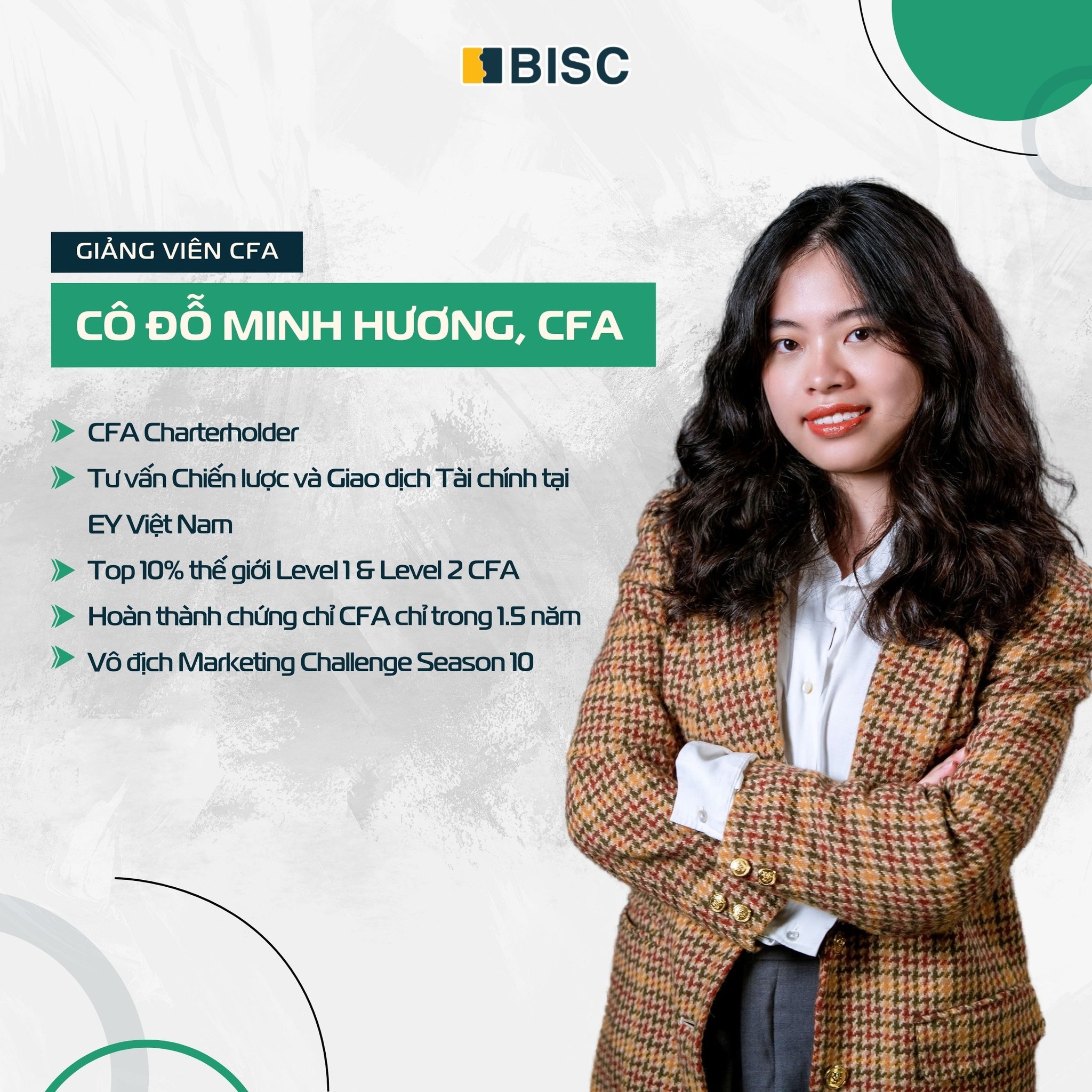 BISC - [GIẢNG VIÊN CFA] CÔ ĐỖ MINH HƯƠNG, CFA Biểu tượng... | Facebook